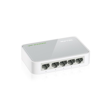 Commutateur de Réseau Hub 5 Ports RJ45 Lan Ethernet 10/100 Mbps Mini  Compact