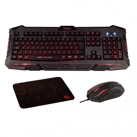 Drakkar Raider Pack 3 en 1 Clavier + Souris + Tapis de souris