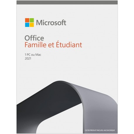 Microsoft Office Famille et Etudiant 2021 1 Poste