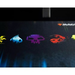 Tapis Souris Konix Magic The Gathering 5 COULEURS NOIR ET MULTICOLORE MANA  MOUSEPAD