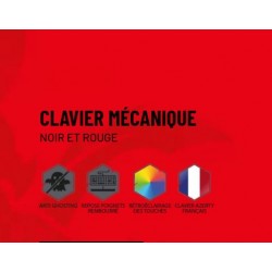 Clavier  Dungeons & Dragons Mécanique Rétroéclairé Noir et Rouge