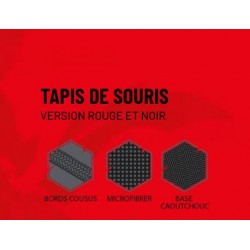 Tapis Souris Konix Donjons & Dragons ROLL THE DICE Rouge et noir (32x27cm)