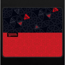 Tapis Souris Konix Donjons & Dragons ROLL THE DICE Rouge et noir (32x27cm)