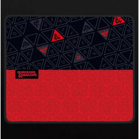 Tapis Souris Konix Donjons & Dragons ROLL THE DICE Rouge et noir (32x27cm)